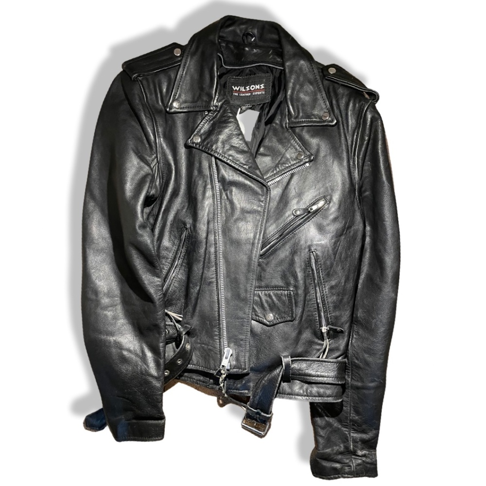 Leather Jacket from Wilsons Leather (BIKER JACKET/PUNK ROCK LEATHER JACKET)